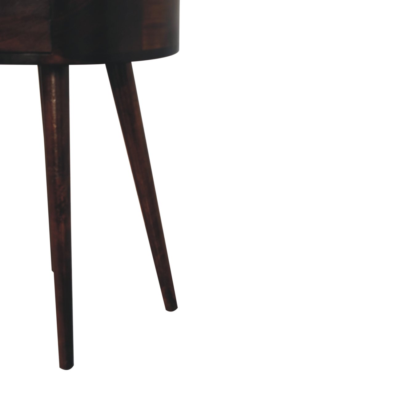 Nordic California Walnut Circular Shaped Bedside - Image 8