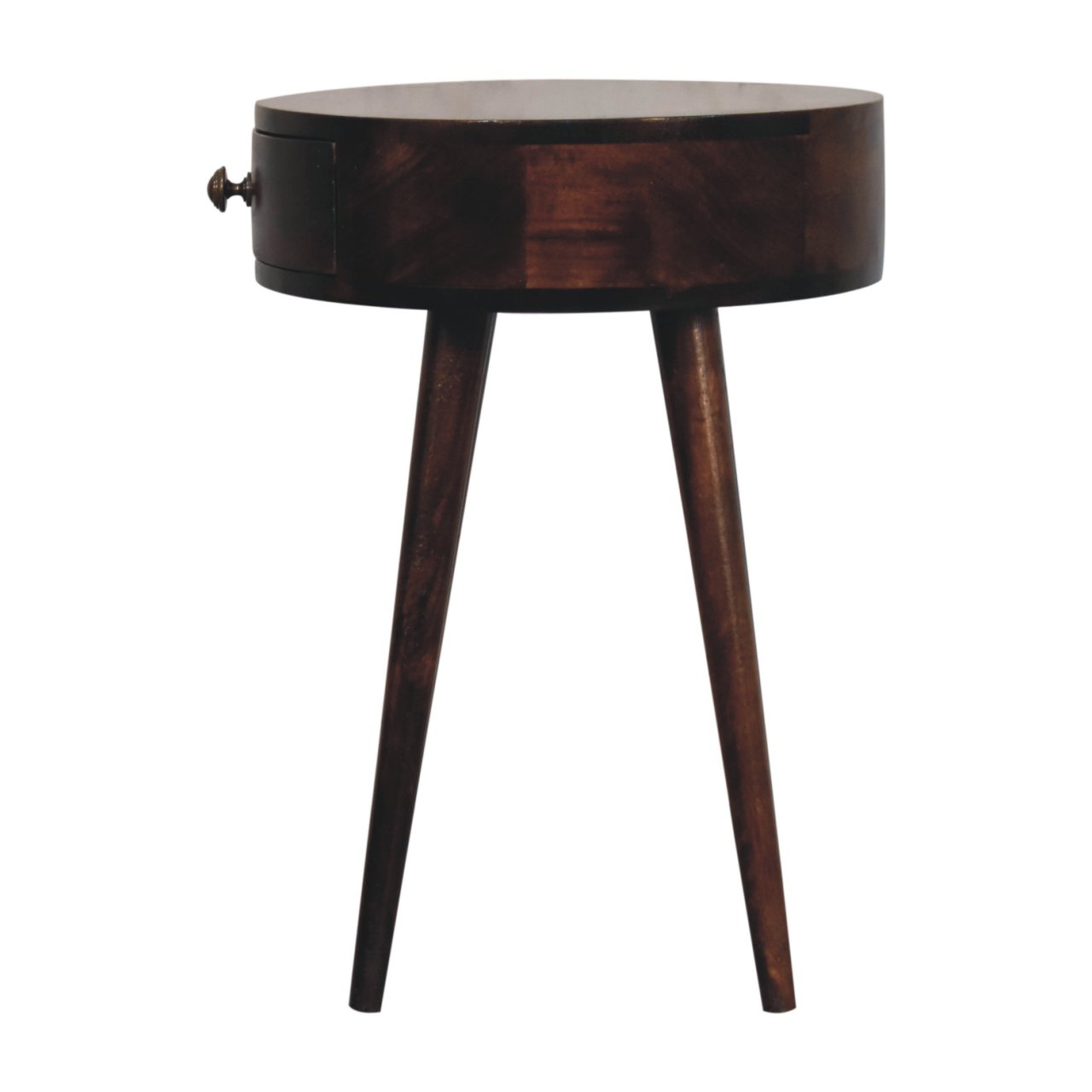 Nordic California Walnut Circular Shaped Bedside - Image 10