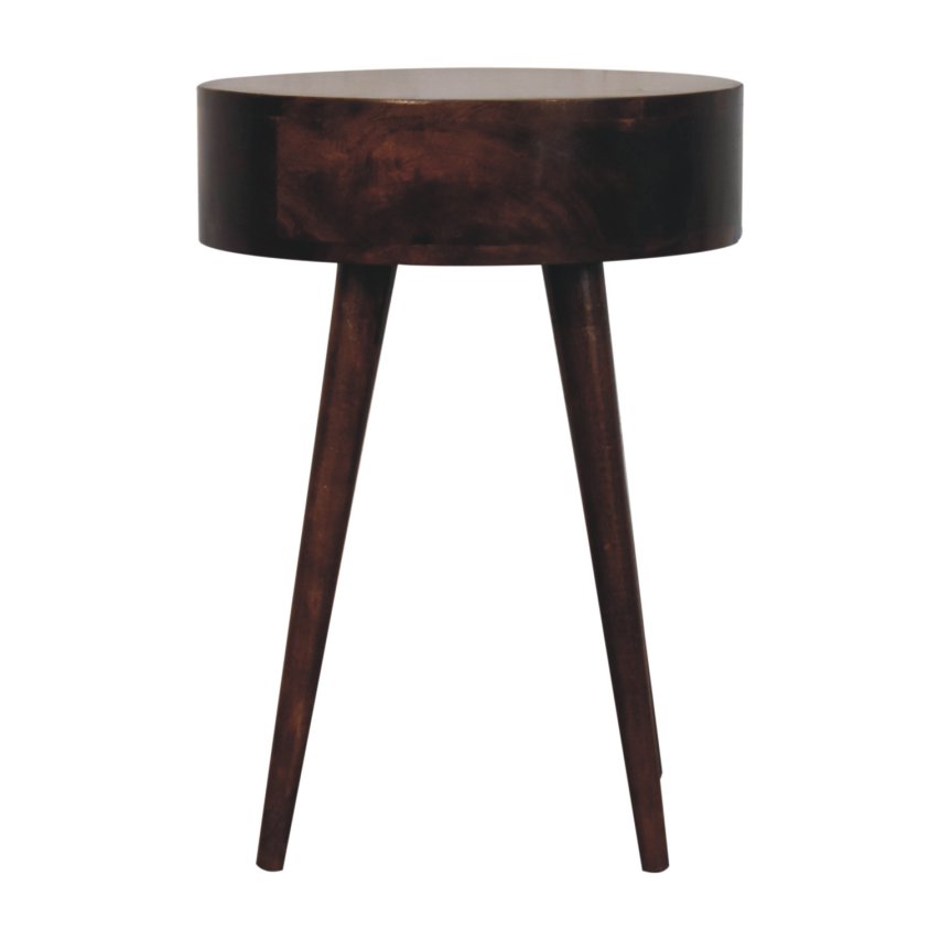 Nordic California Walnut Circular Shaped Bedside - Image 9