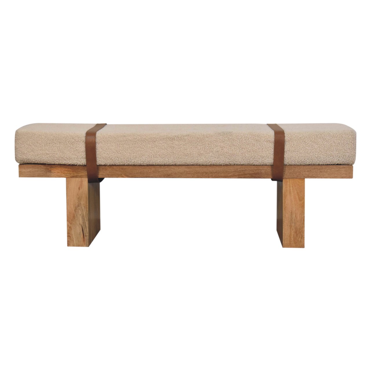 Belmont Cream Boucle Bench - Image 11