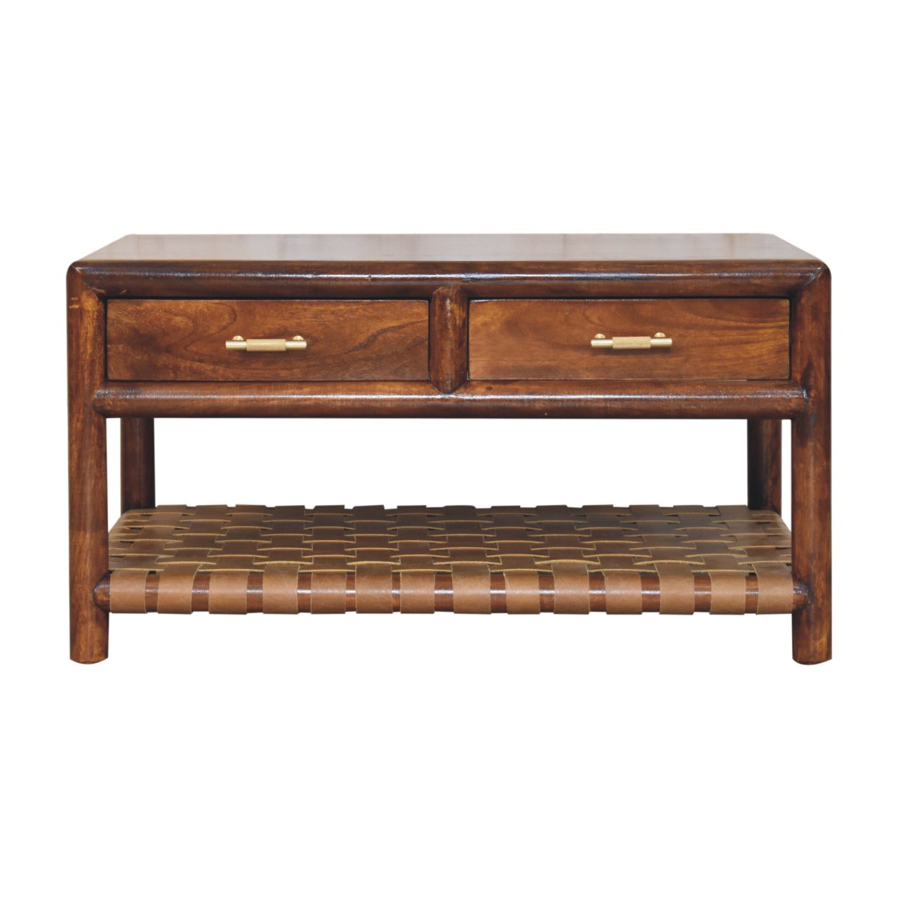 Regency Woven Console Table with 2 drawers