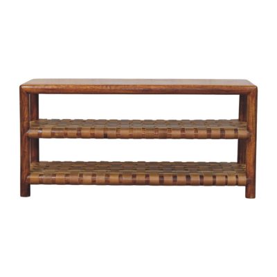 Regency Woven Chestnut 2 slot Shoe Rack
