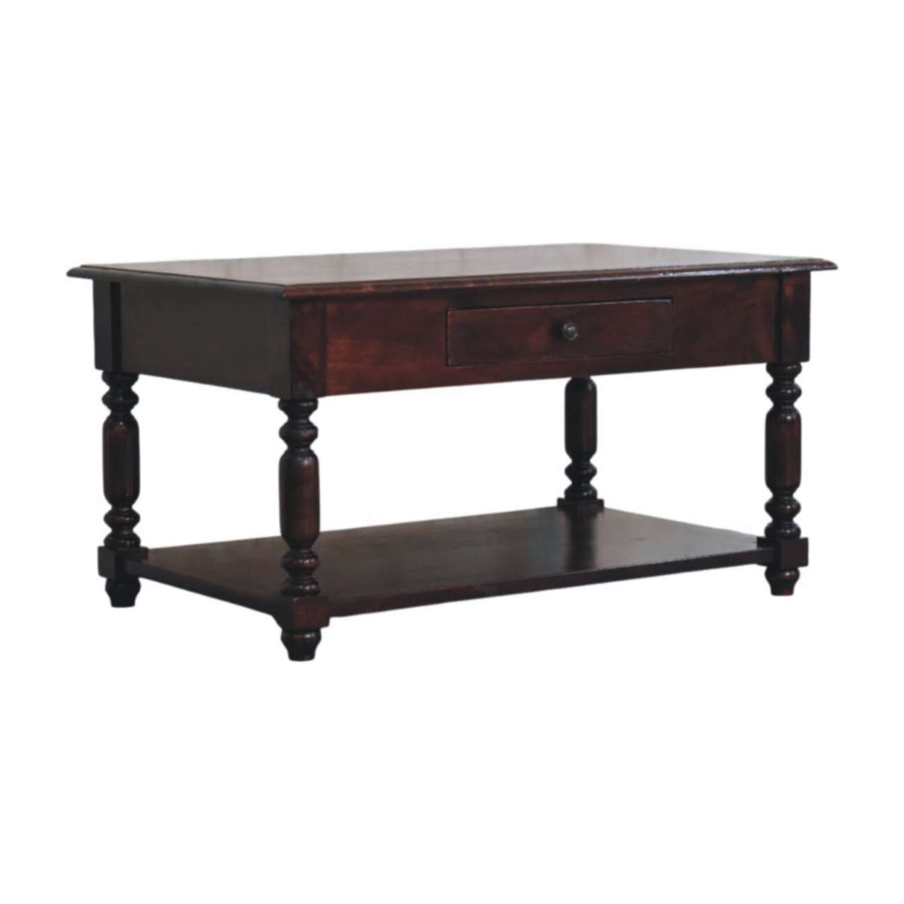 Turned Legs Cherry Console Table - Image 4