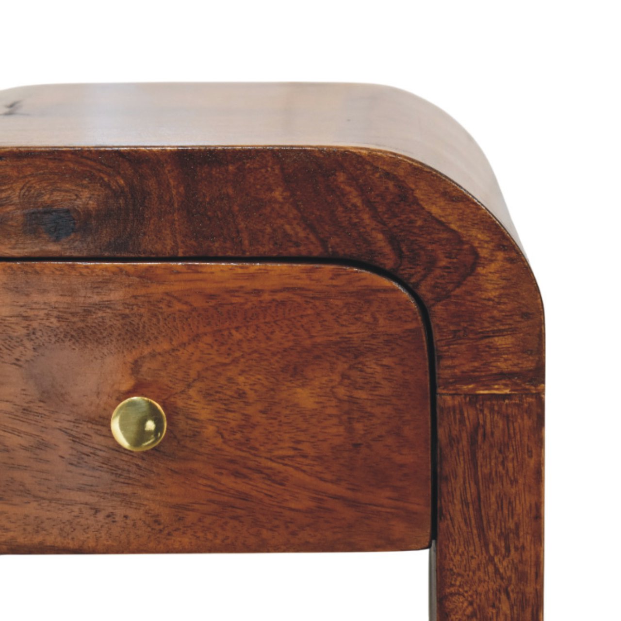 Mini Darcy Chestnut Nightstand with Curved Edges - Image 4