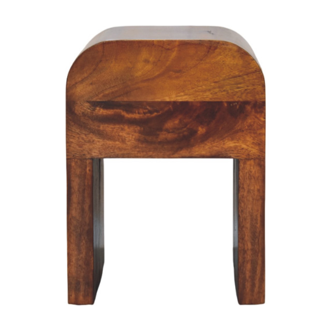 Mini Darcy Chestnut Nightstand with Curved Edges - Image 9