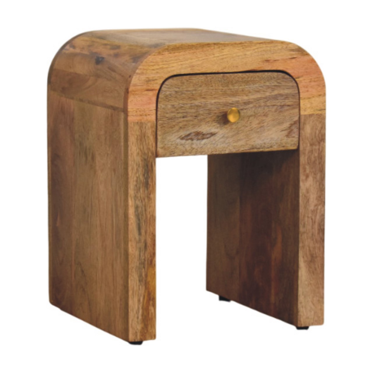 Mini Darcy Oak-ish Nightstand with Curved Edges - Image 3