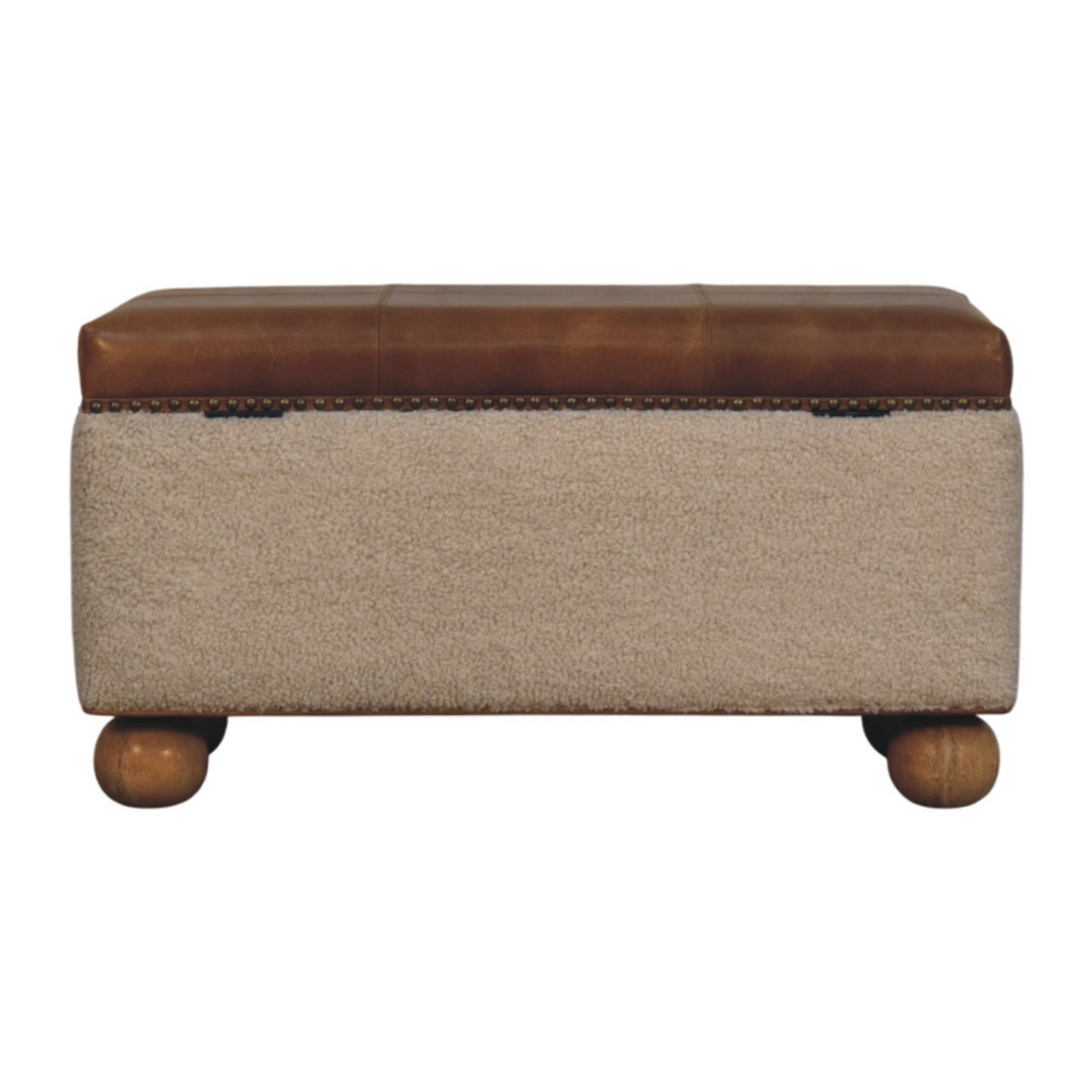 Boucle Lid- up Storage Ottoman - Image 11