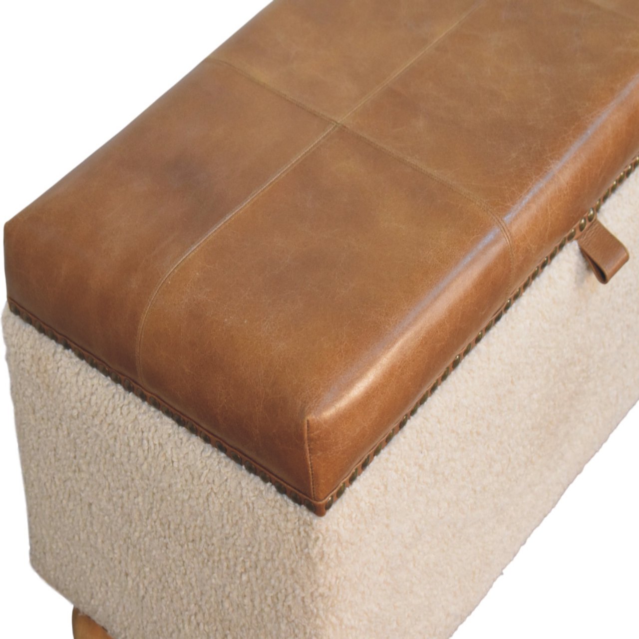 Boucle Lid- up Storage Ottoman - Image 6