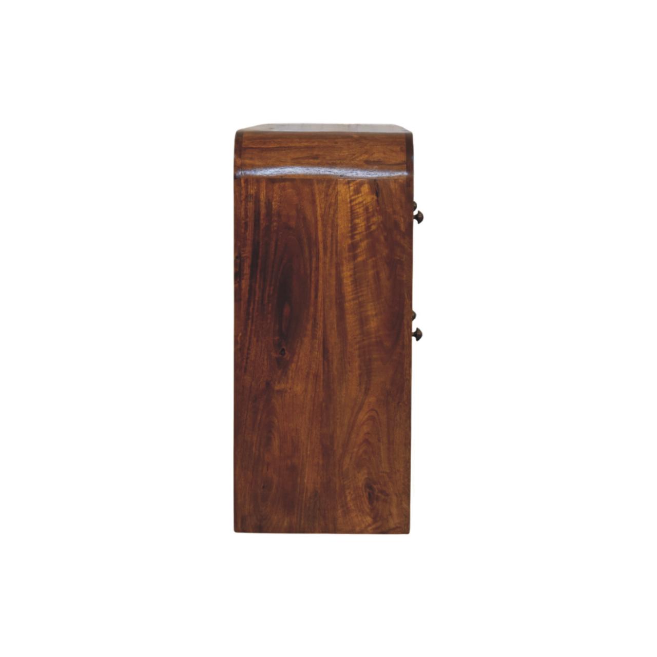 Darcy 3 over 3 Drawer Chest in Chestnut Finish - Image 9