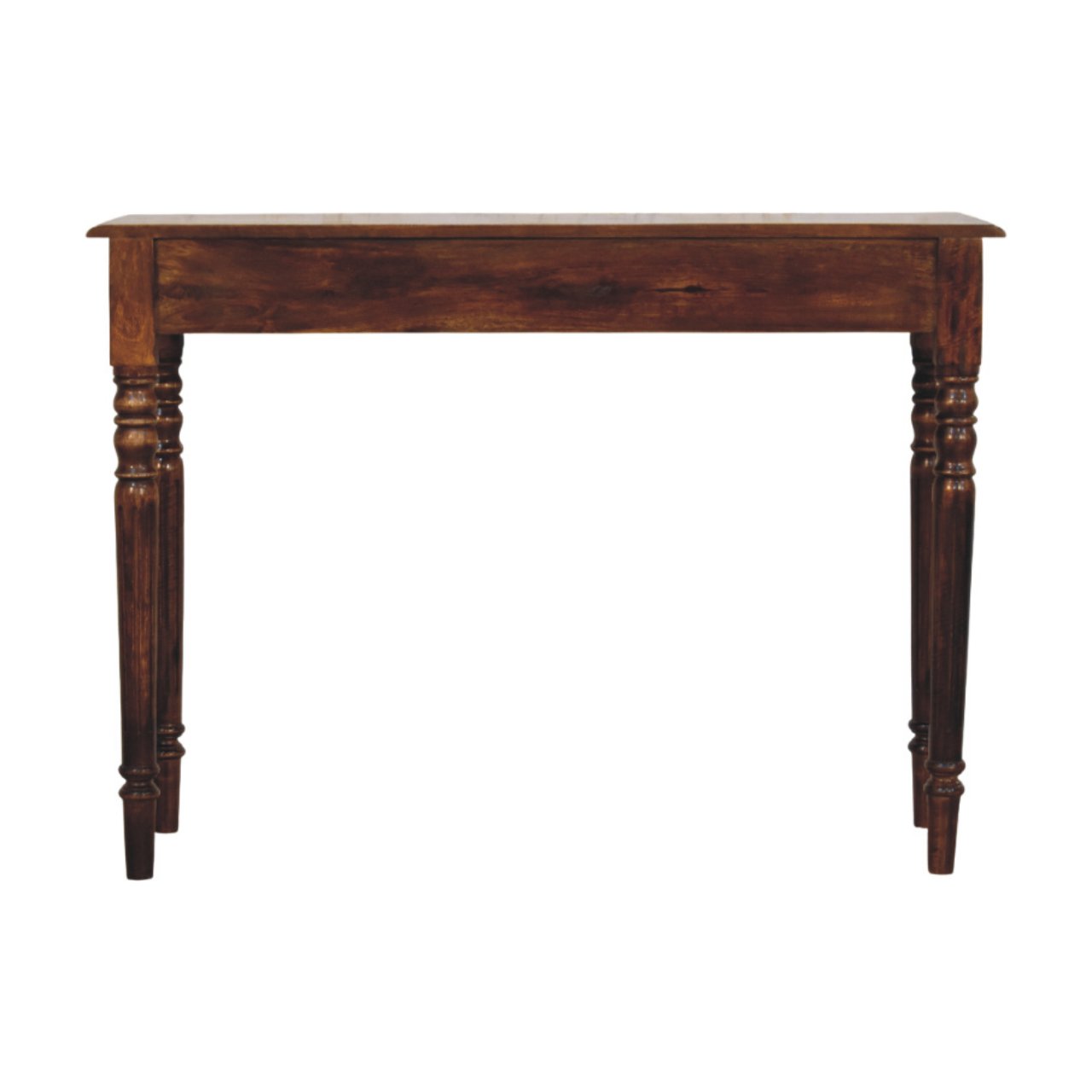 Turned Legs 3 Drawer Chestnut Console - Image 10