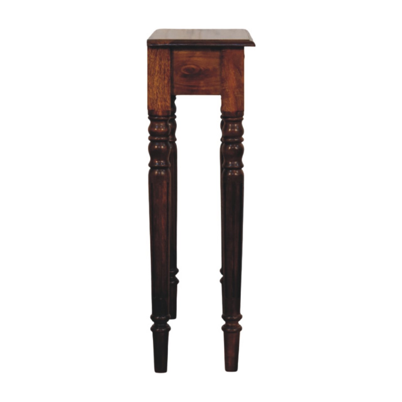 Turned Legs 1 Drawer Chestnut Console - Image 8