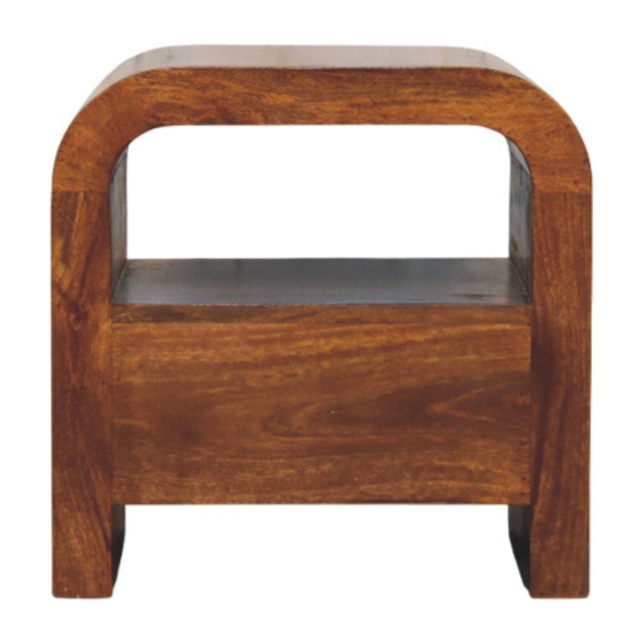 Darcy Chestnut Nightstand with Drawer and open shelf - Image 9