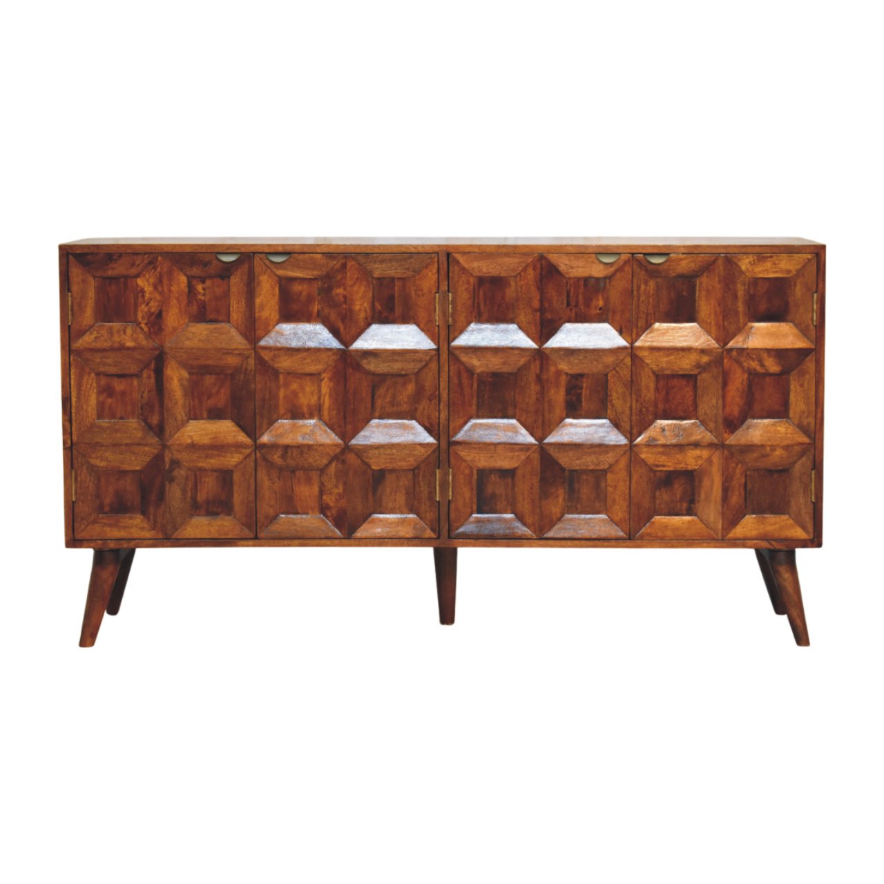 Solis Carved 4 Door Chestnut Sideboard