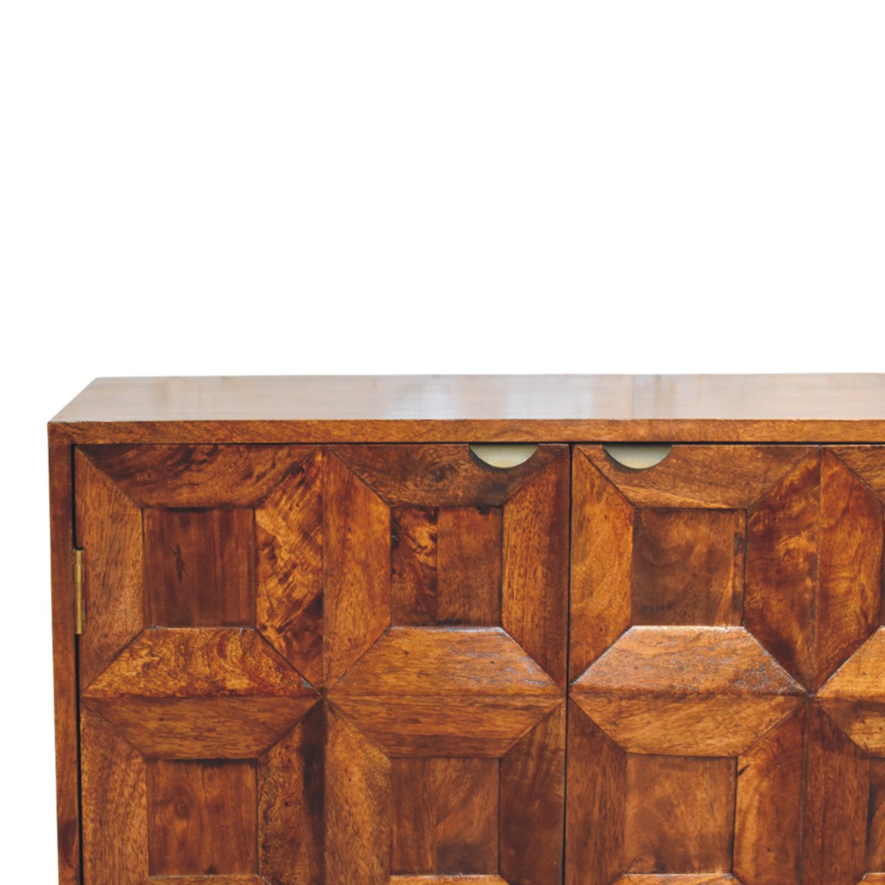 Solis Carved 4 Door Chestnut Sideboard - Image 4