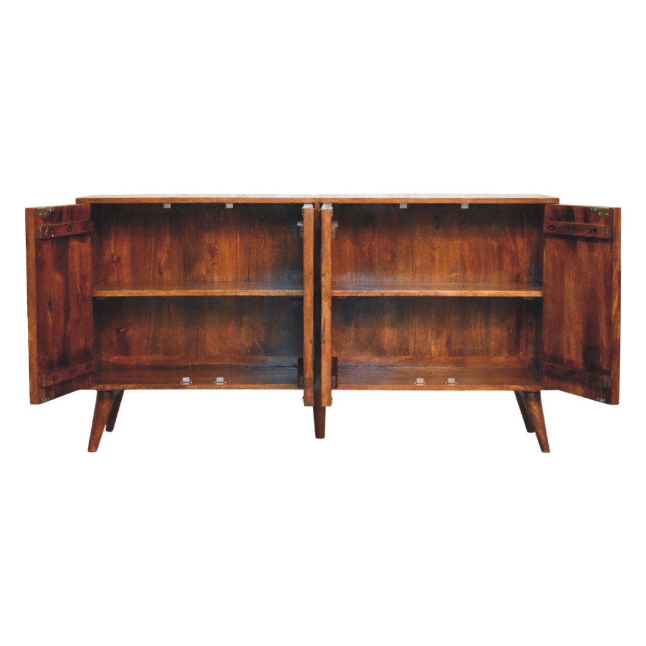 Solis Carved 4 Door Chestnut Sideboard - Image 7
