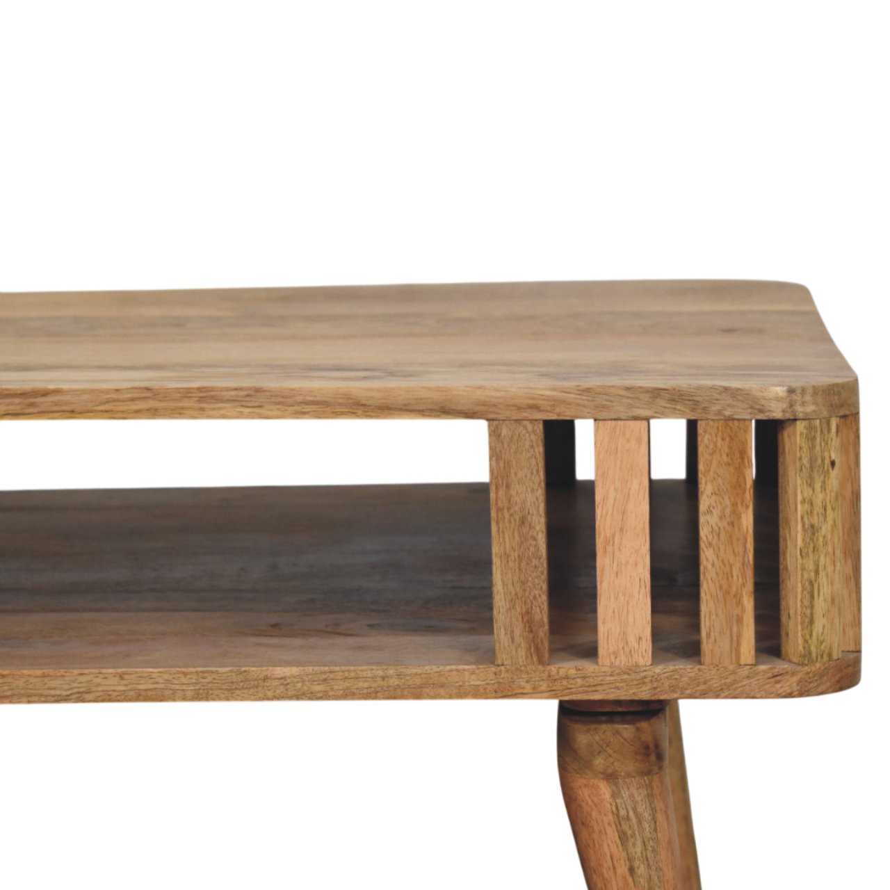 Slatted Oak-ish Coffee Table - Image 4