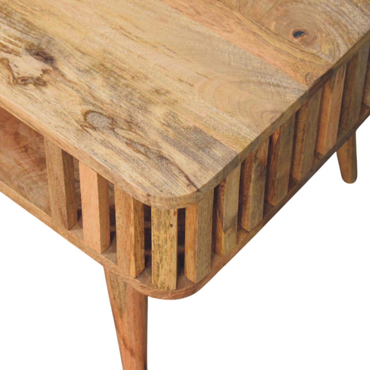 Slatted Oak-ish Coffee Table - Image 5
